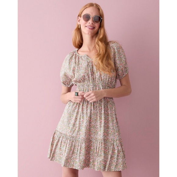 NEW J. Crew Floral Cinched Waist Puff Sleeve Dress - Picture 14 of 14